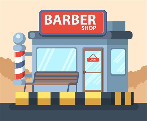 Barber Shop Front Vector Vector Art And Graphics