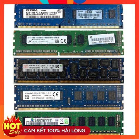 Ram Máy Tính để Bàn 4gb Ddr3 Bus 1600 Mhz Ram Pc Nhiều Hãng Samsung