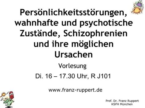 PPT Pers Nlichkeitsst Rungen Wahnhafte Und Psychotische Zust Nde