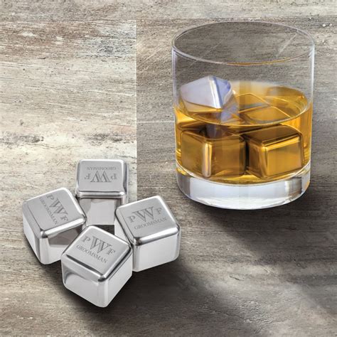 Groomsman T Personalized Whiskey Stones Set Of 4 Velvet T