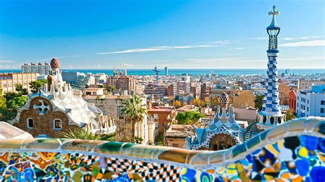 HD wallpaper: spain, barcelona, gaudi, europe, cityscape, blue sky ...