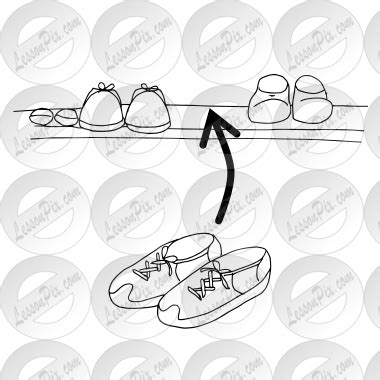 Put Shoes Away Outline for Classroom / Therapy Use - Great Put Shoes ...