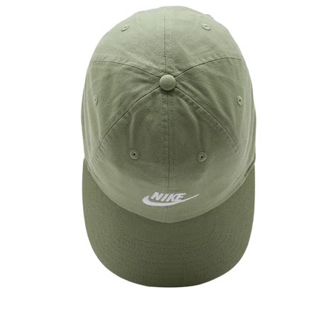 Nike Futura Washed H86 Cap Oil Green And White End Gb