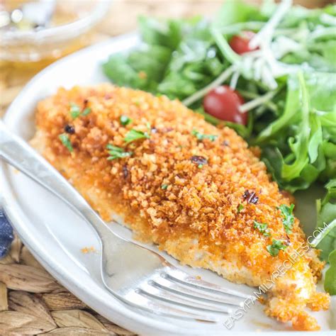 Baked Panko Chicken with Honey Drizzle · Easy Family Recipes