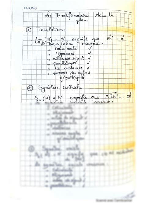 Solution Les Transformations Dans Le Plan Studypool