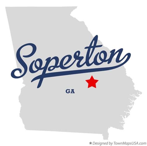 Map of Soperton, GA, Georgia