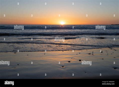 Sunset on the beach in Agadir, Morocco, North Africa Stock Photo - Alamy