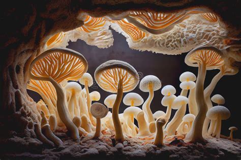 Mycelium Mushrooms Stock Image Image Of Deep Large