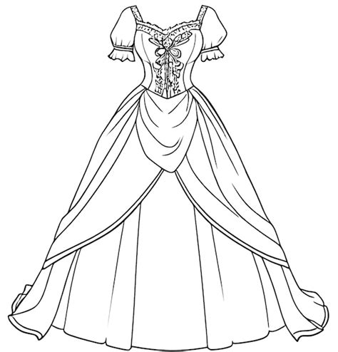 Premium AI Image Hand Drawn Vector Illustration Of Dress Princess