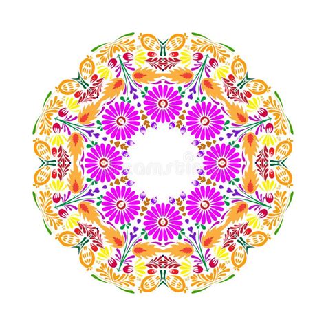 Vector O Teste Padr O Floral Da Mandala Para O Fundo Ou O Cart O