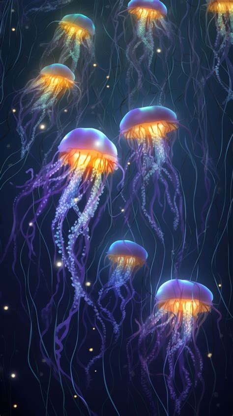 Blue Jellyfish Wallpaper in 2023 | Animal wallpaper, Blue jellyfish, Wallpaper