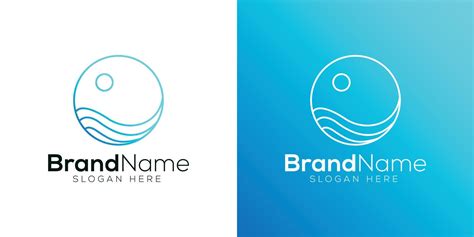 Blue ocean wave logo design template 22177663 Vector Art at Vecteezy