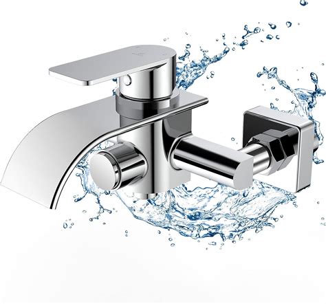 Kulaco Badewannenarmatur Wasserfall Wasserhahn Badewanne Mischbatterie