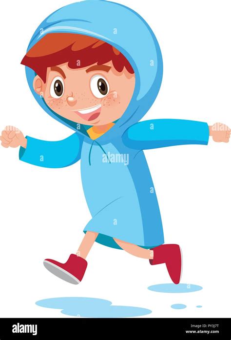 Man Wearing Raincoat Cartoon Clipart Vector FriendlyStock Atelier