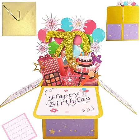 Carte Anniversaire 70 Ans Cartes D Anniversaire Pop Up Carte De Voeux