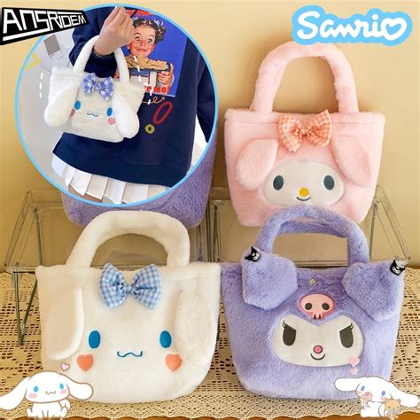 Sanrio Kawaii Cinnamoroll Sanrio Plush Bag My Melody Anime Handbags