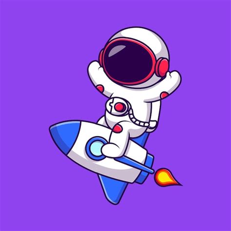 Mignon Astronaute Quitation Fus E Main Haut Dessin Anim