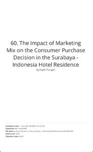 The Impact Of Marketing Mix On The Consumer Purchase Decision In The