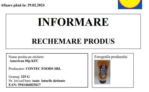 Lidl A Retras Un Alt Produs De Pe Rafturi Care Nu Este Conform Cu