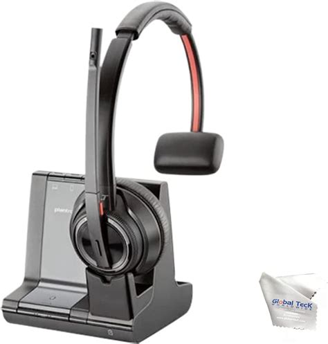 Poly Savi 8210 Office Bluetooth Wireless Dect Single Ear Headset Bundle Noise