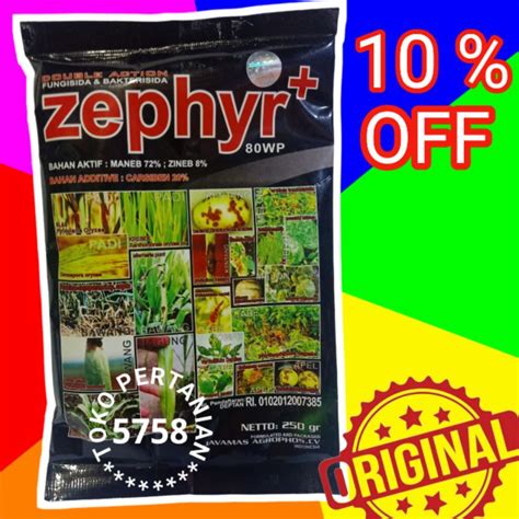 Jual FUNGISIDA DAN BAKTERISIDA ZEPHYR 50 WP 250 GR MENGENDALIKAN DAN