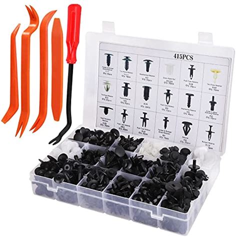 Car Retainer Clips 415pcs Plastic Fasteners Kit With Fastener Remover 18 Most Popular Sizes