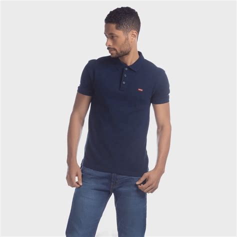 Camisa Polo Masculina Levis Housmark Azul Marinho LB0030008 Submarino