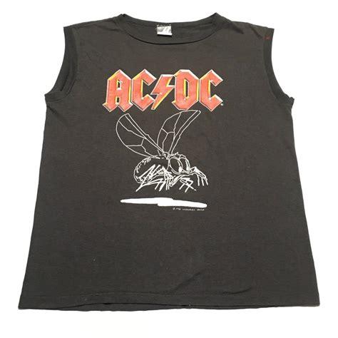 1985 Acdc Fly On The Wall Single Stitch Vintage Tour … Gem