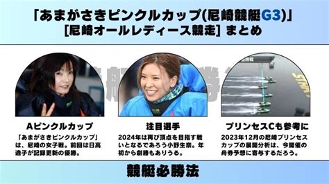 【2024年女子戦開幕】「オールレディース／あまがさきピンクルカップ2024尼崎競艇g3」は小野生奈ら実力派が押し切ると予想！ 競艇必勝法