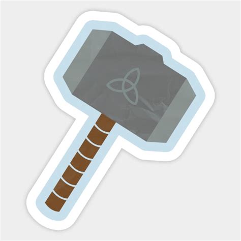 Thor's Hammer Symbol - Thors Hammer - Sticker | TeePublic