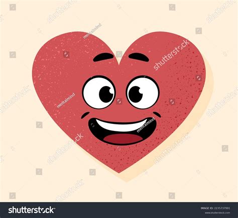 Happy Heart Icon Sticker Social Media Stock Vector Royalty Free