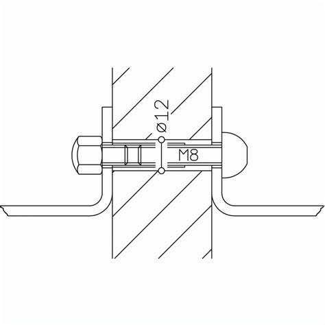 Fixations pour poignée 1222 inox montage double apparent NORMBAU