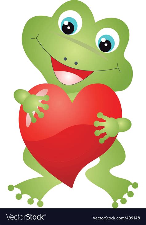 Frog Heart Royalty Free Vector Image VectorStock