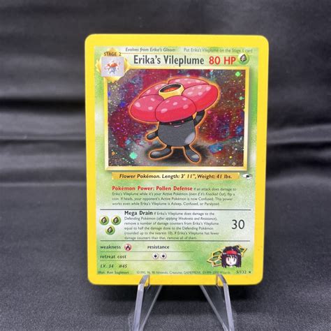 Pok Mon Tcg Erika S Vileplume Gym Heroes Holo Unlimited Holo Rare