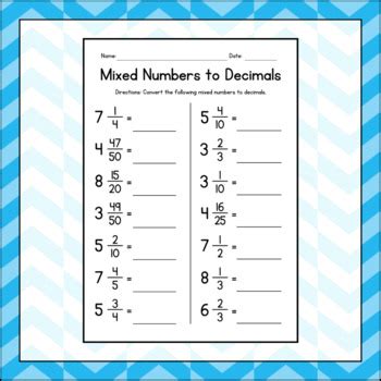 Fractions Vs Decimals Bundle BUNDLE Math Worksheets Test Prep