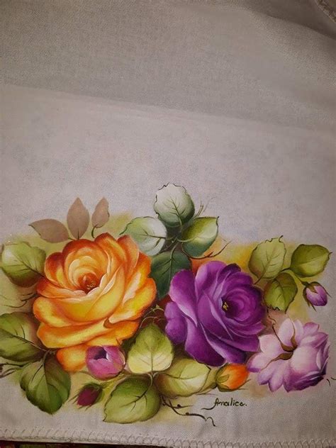 Pin Em Pintura En Tela Como Pintar Rosas Pinturas De Flores Pintura