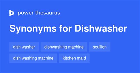 Dishwasher Synonyms Words And Phrases For Dishwasher