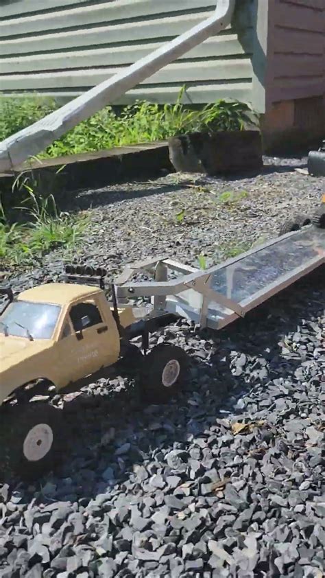 Mini Excavator On The Custom Gooseneck Rc Truck Wpl Upgraded YouTube