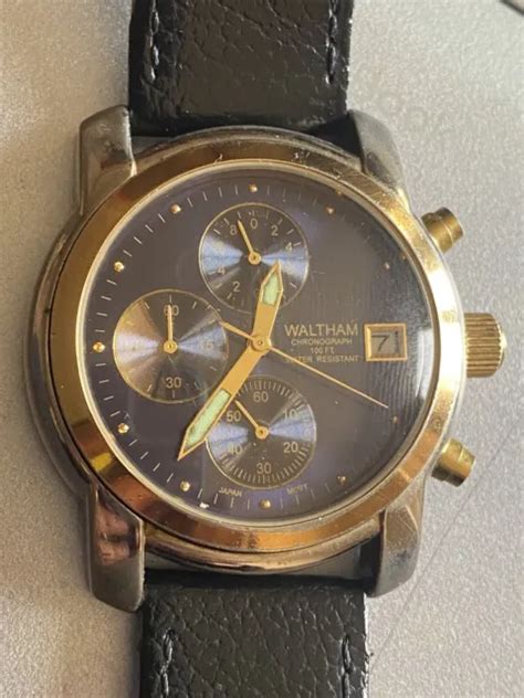 Rare Waltham Chronograph Gents Men Wrist Watch In Perfect Working