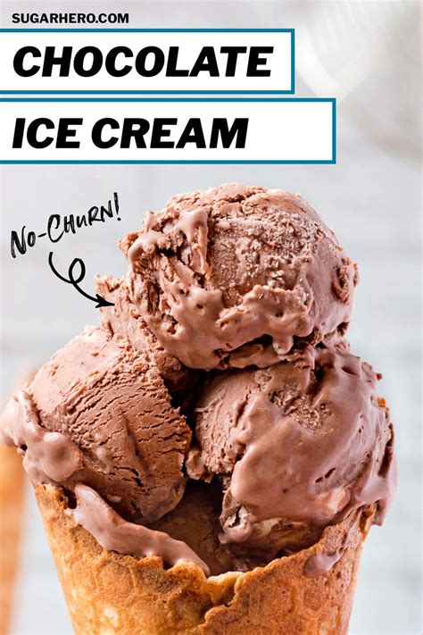 No Churn Chocolate Ice Cream Sugarhero