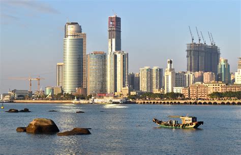 Xiamen Skyline China Xiamen Island Modern Waterfront City Flickr