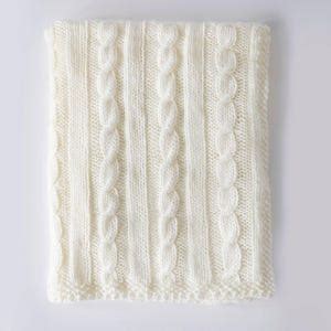 Knitting Pattern Cable Knit Baby Blanket Pattern Etsy