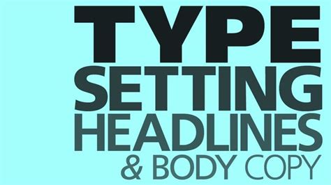 Graphic Design Tutorial Basic Typesetting Graphic Design Tutorials