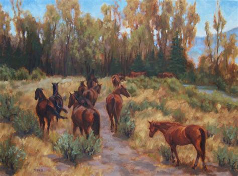 Daily Painters Of Colorado Trail Home Original Equine Landscape Oil