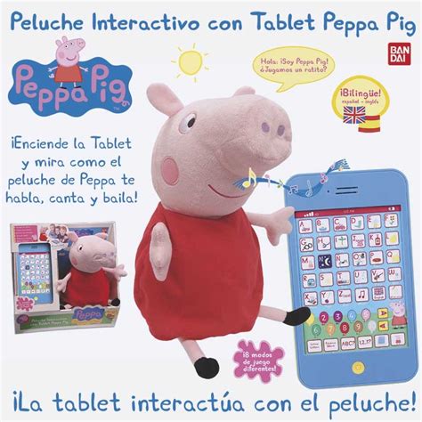 Peppa Pig Peluche Interactivo Con Tablet Din Y Don