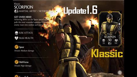 Update 1 6 Klassic Scorpion All Special Attacks Xray Mkx Android Ios Youtube