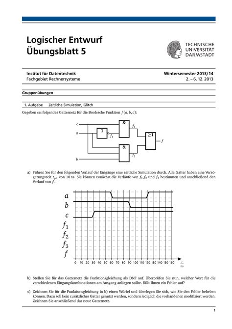 Uebung 5 5 Übung Logischer Entwurf Logischer Entwurf Übungsblatt 5