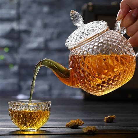 Glass Sunflower Teapot – Glass Teaware Manufacturer | FENGHUA GLASSWARE