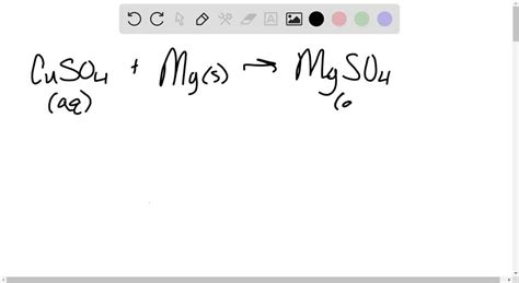 Solved Write A Balanced Chemical Equation Showing The Reaction Between