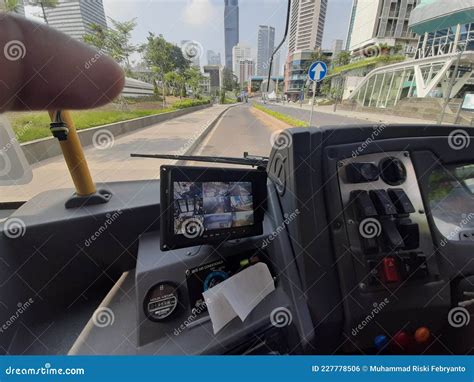 Interior Bus Transjakarta Transportation Jakarta Indonesia Stock Image ...